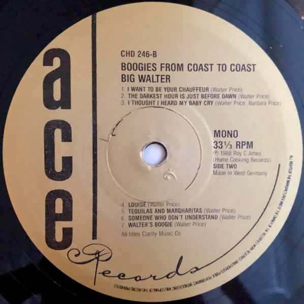 Big Walter Price : Boogies From Coast To Coast (LP, Album, Mono)