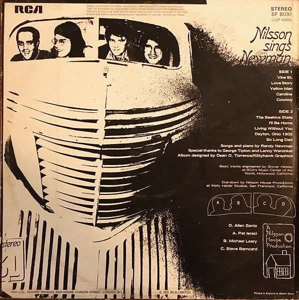Nilsson* : Nilsson Sings Newman (LP, Album)