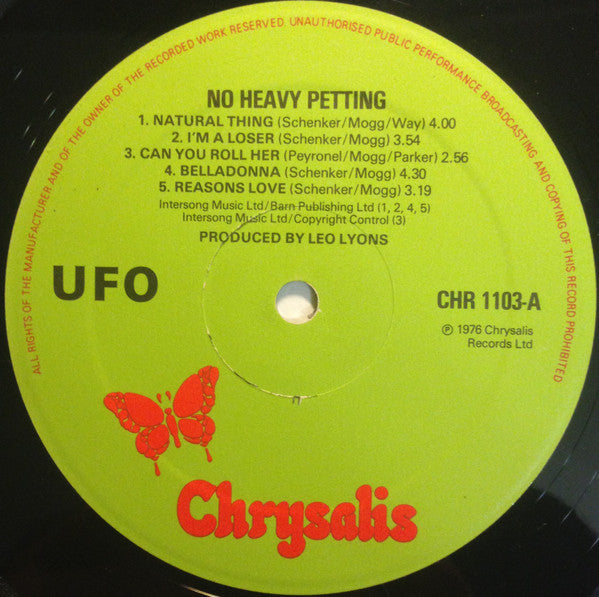 UFO (5) : No Heavy Petting (LP, Album, IRM)