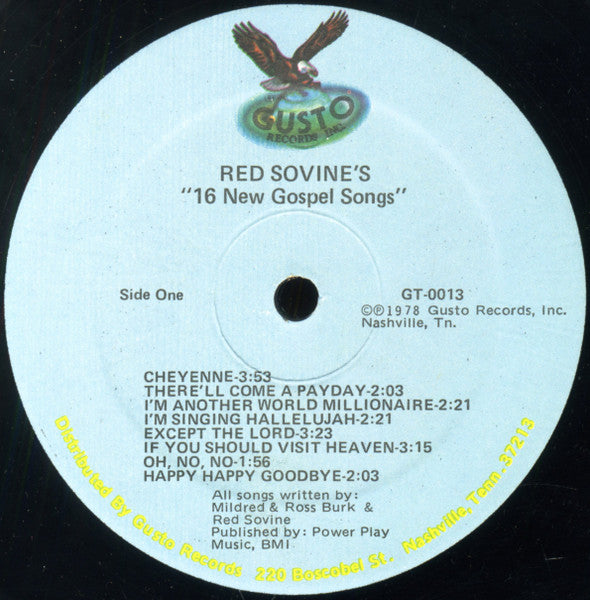 Red Sovine : Red Sovine's "16 New Gospel Songs" (LP, Album)
