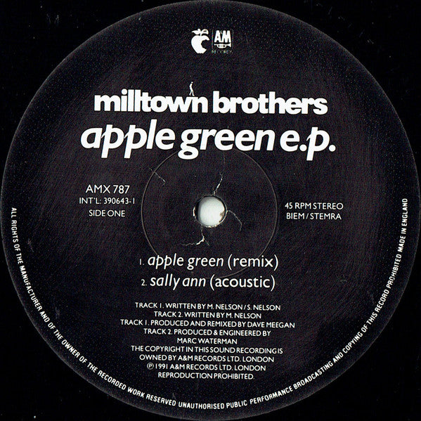 Milltown Brothers : Apple Green E.P. (12", EP, Ltd, Num)