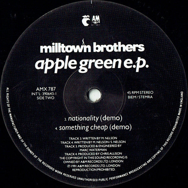 Milltown Brothers : Apple Green E.P. (12", EP, Ltd, Num)