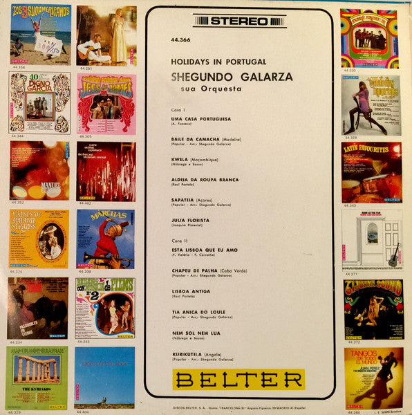 Shegundo Galarza E Sua Orquestra* : Holidays In Portugal (LP, Album)