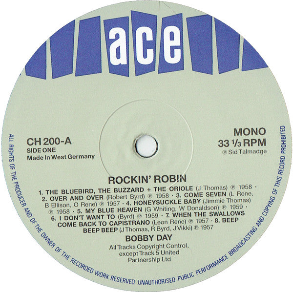 Bobby Day : Rockin' Robin (LP, Comp, Mono)