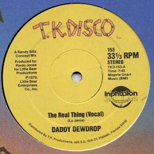 Daddy Dewdrop : The Real Thing (12")