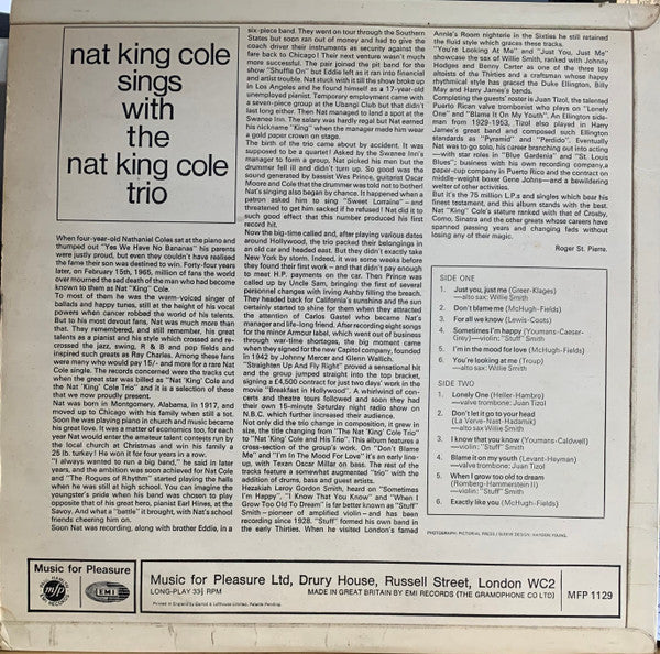 The Nat King Cole Trio : Nat King Cole Sings With The Nat King Cole Trio (LP, Comp, Mono)