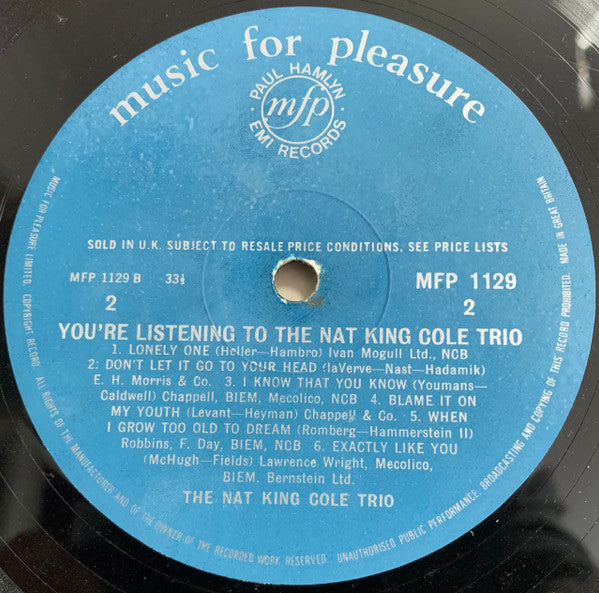 The Nat King Cole Trio : Nat King Cole Sings With The Nat King Cole Trio (LP, Comp, Mono)