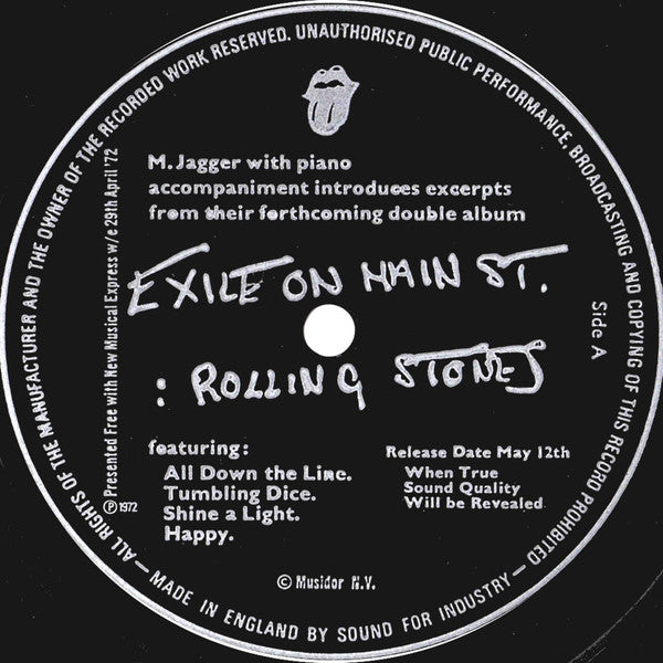 Rolling Stones* / Curved Air / Fanny (2) : Untitled (Flexi, 7", Smplr)