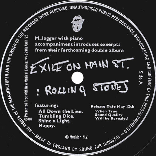 Rolling Stones* / Curved Air / Fanny (2) : Untitled (Flexi, 7", Smplr)