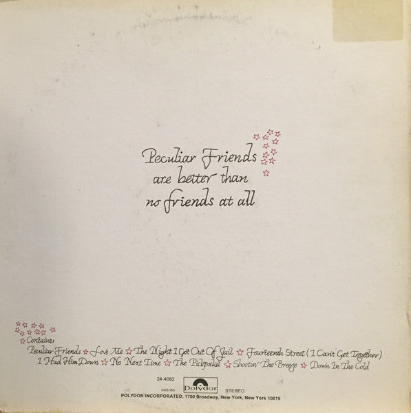 Ten Wheel Drive With Genya Ravan : Peculiar Friends (LP, Album)