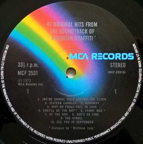 Various : 41 Original Hits From The Sound Track Of American Graffiti (2xLP, Comp, RE, Gat)