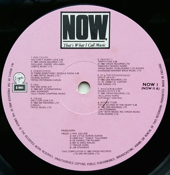 Various : Now That's What I Call Music (2xLP, Album, Comp, EMI)