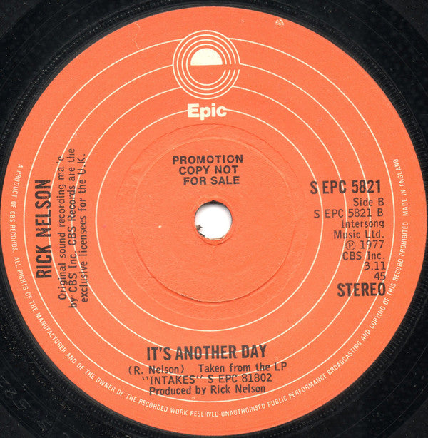 Rick Nelson* : You Can't Dance (7", Promo)