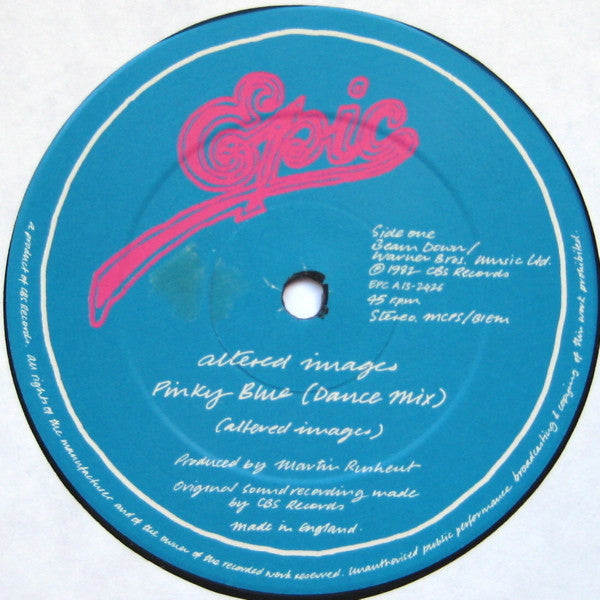 Altered Images : Pinky Blue (3-Track Dance Mix) (12", Single)