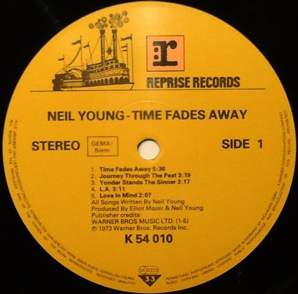 Neil Young : Time Fades Away (LP, Album, RE)