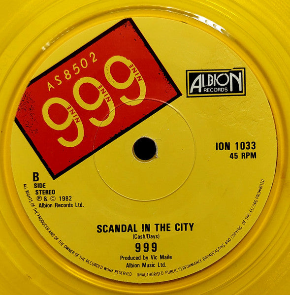 999 : Wild Sun (7", Single, Yel)