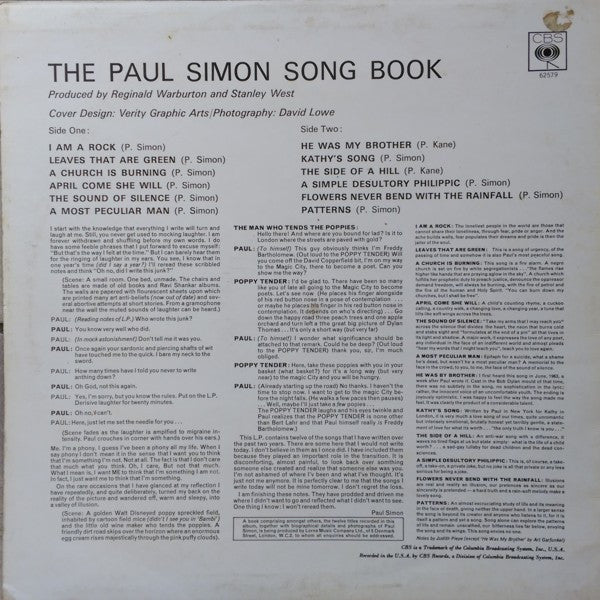Paul Simon : The Paul Simon Song Book (LP, Album, RE)