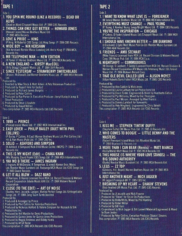 Various : Hits 2 The Tape (2xCass, Comp)