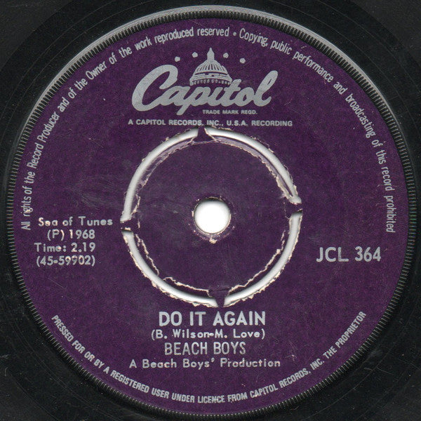 The Beach Boys : Do It Again / Wake The World (7", Single)