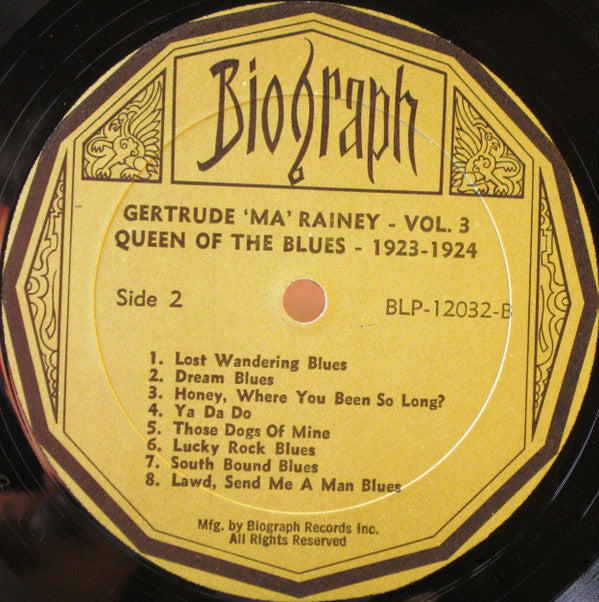 Ma Rainey : Queen Of The Blues (Volume 3 1923-1924) (LP, Comp)