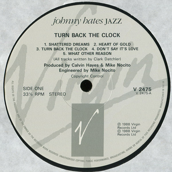 Johnny Hates Jazz : Turn Back The Clock (LP, Album)