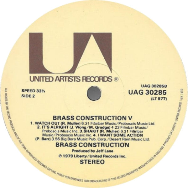 Brass Construction : Brass Construction 5 (LP, Album)