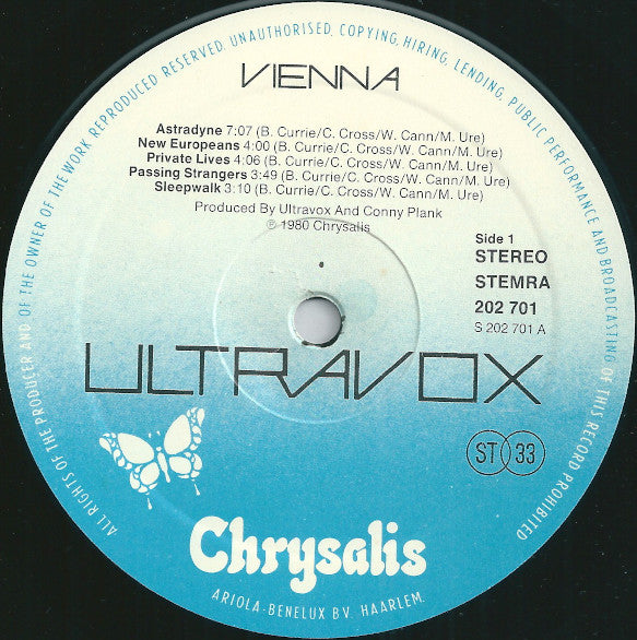 Ultravox : Vienna (LP, Album)