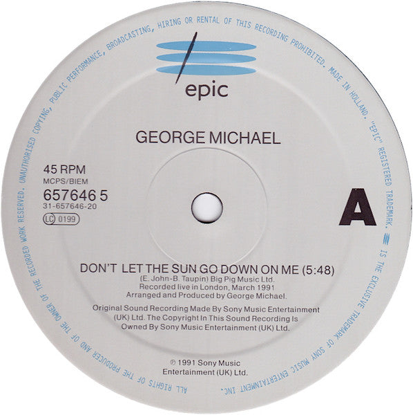 George Michael, Elton John : Don't Let The Sun Go Down On Me (12")