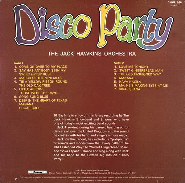 The Jack Hawkins Showband And Singers* : Disco Party (LP, Album)