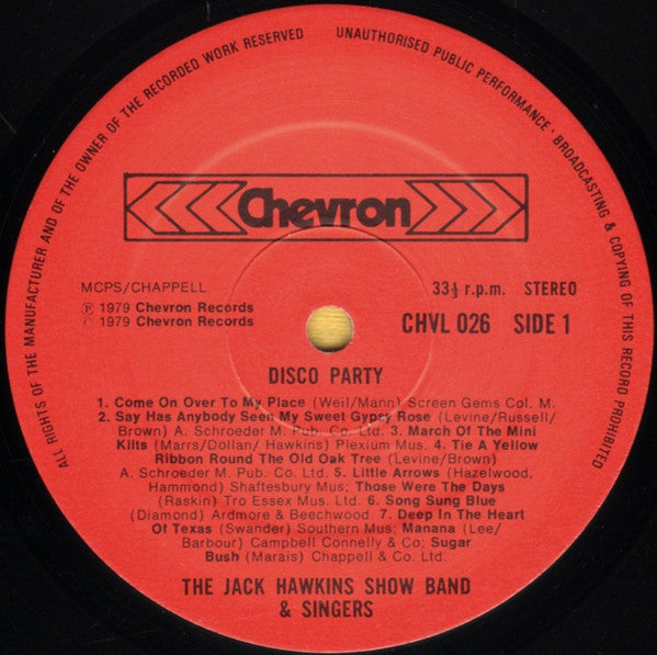 The Jack Hawkins Showband And Singers* : Disco Party (LP, Album)