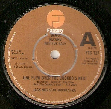 Jack Nitzsche Orchestra : One Flew Over The Cuckoo's Nest (7", Single, Promo)