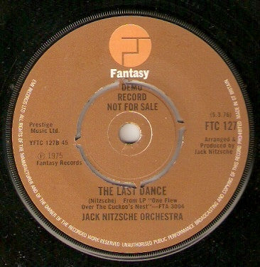 Jack Nitzsche Orchestra : One Flew Over The Cuckoo's Nest (7", Single, Promo)