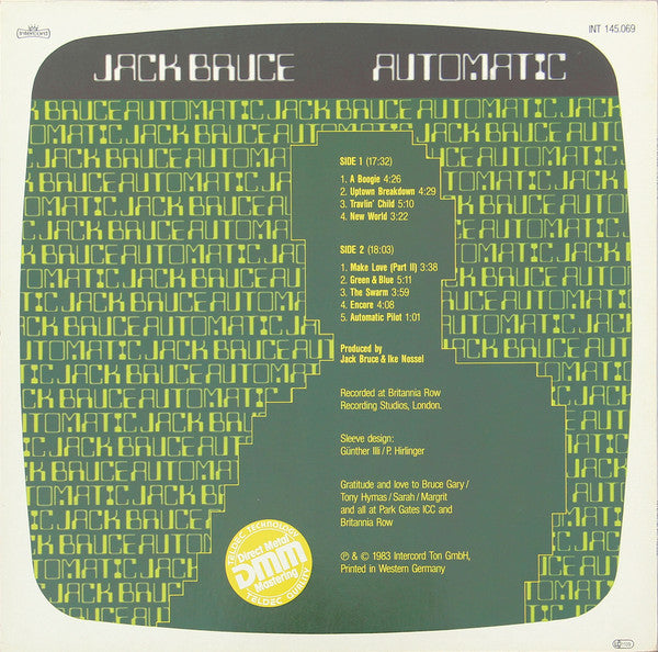 Jack Bruce : Automatic (LP, Album)