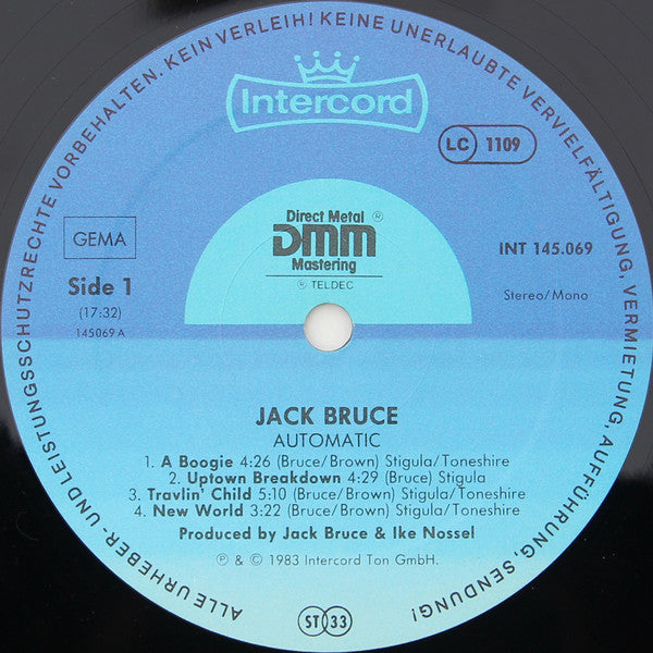 Jack Bruce : Automatic (LP, Album)