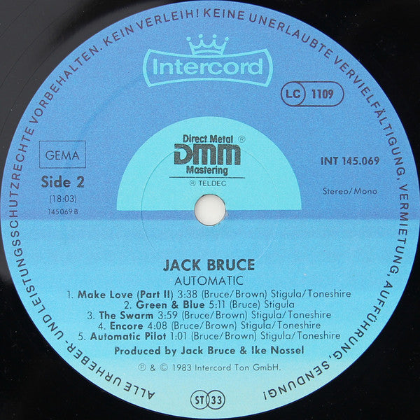 Jack Bruce : Automatic (LP, Album)