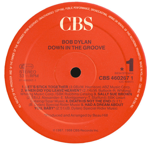 Bob Dylan : Down In The Groove (LP, Album)