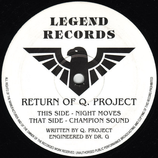 Q. Project* : Return Of Q. Project (12")