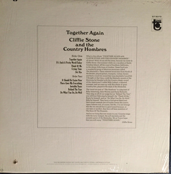 Cliffie Stone's Country Hombres : Together Again (LP)