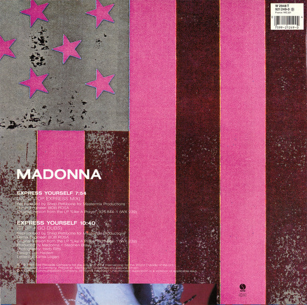 Madonna : Express Yourself (12", Maxi, Als)