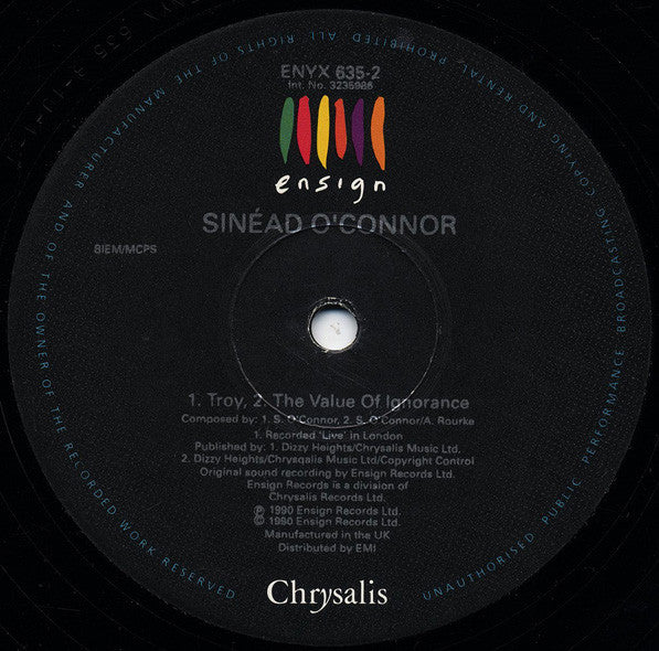 Sinéad O'Connor : Three Babies (12", Single)