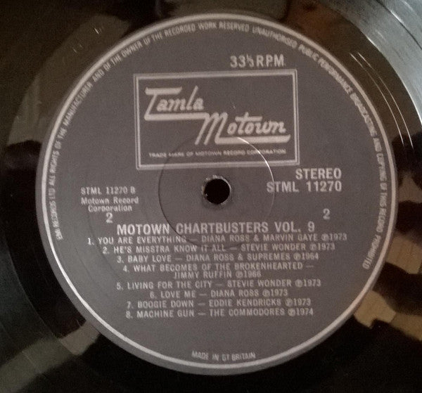 Various : Motown Chartbusters Vol. 9 (LP, Album, Comp)