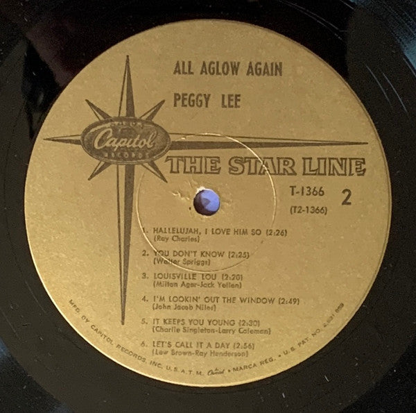 Peggy Lee : All Aglow Again! (LP, Album, Comp, Mono)