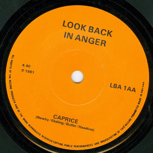 Look Back In Anger : Caprice / Mannequin (7")
