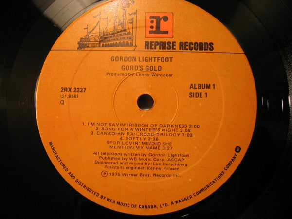 Gordon Lightfoot : Gord's Gold (2xLP, Comp, RE)