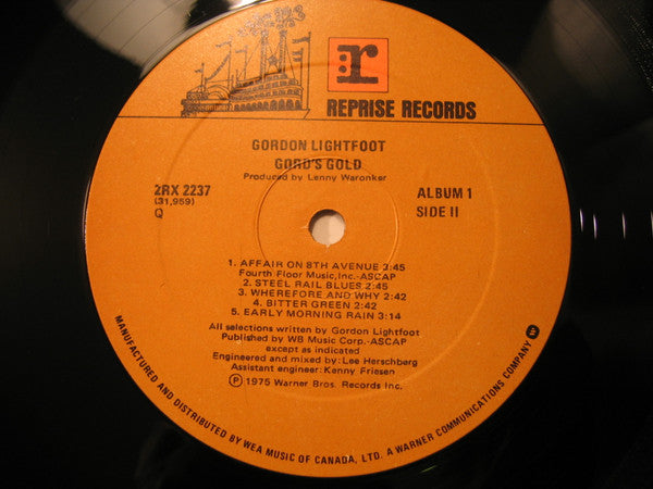 Gordon Lightfoot : Gord's Gold (2xLP, Comp, RE)