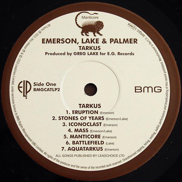 Emerson, Lake & Palmer : Tarkus (LP, Album, RE, RM, Gat)