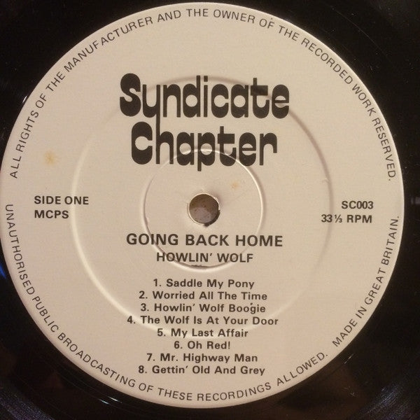 Howlin' Wolf : Going Back Home (LP, Comp, Whi)