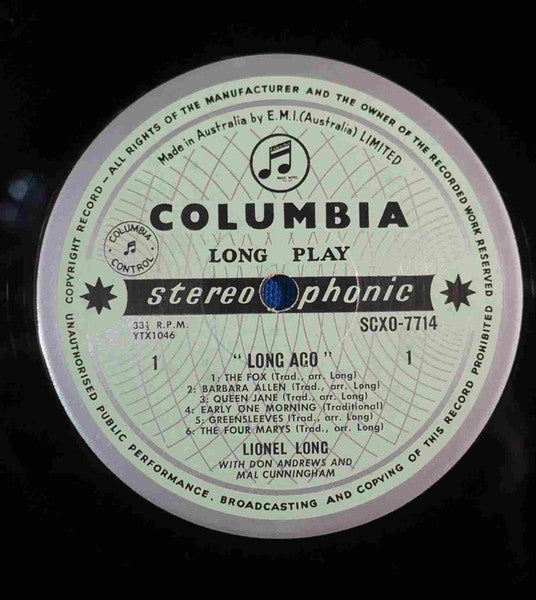 Lionel Long : Long Ago (LP)