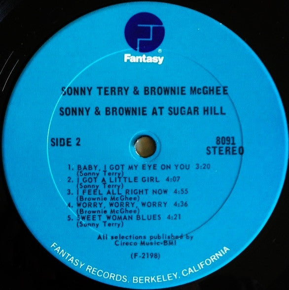 Sonny Terry & Brownie McGhee : At Sugar Hill (LP, Album, RE)