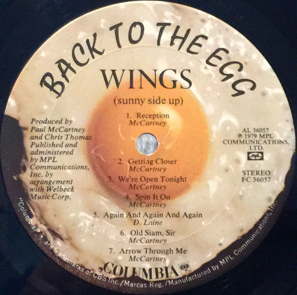 Wings (2) : Back To The Egg (LP, Album, No )